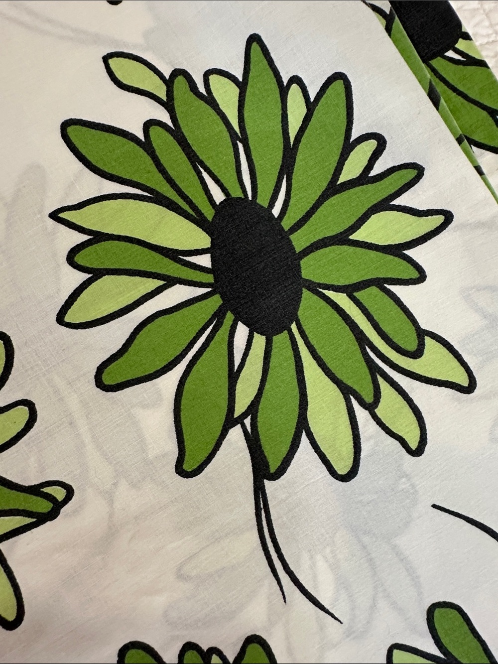 Retro Daisy Wondercale Springmaid Double Flat Sheet Vintage Black Eyed Susan - Picture 4 of 4